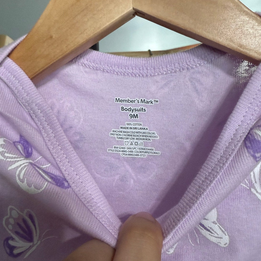 Member's Mark Purple Butterfly Bodysuit 6-9 M