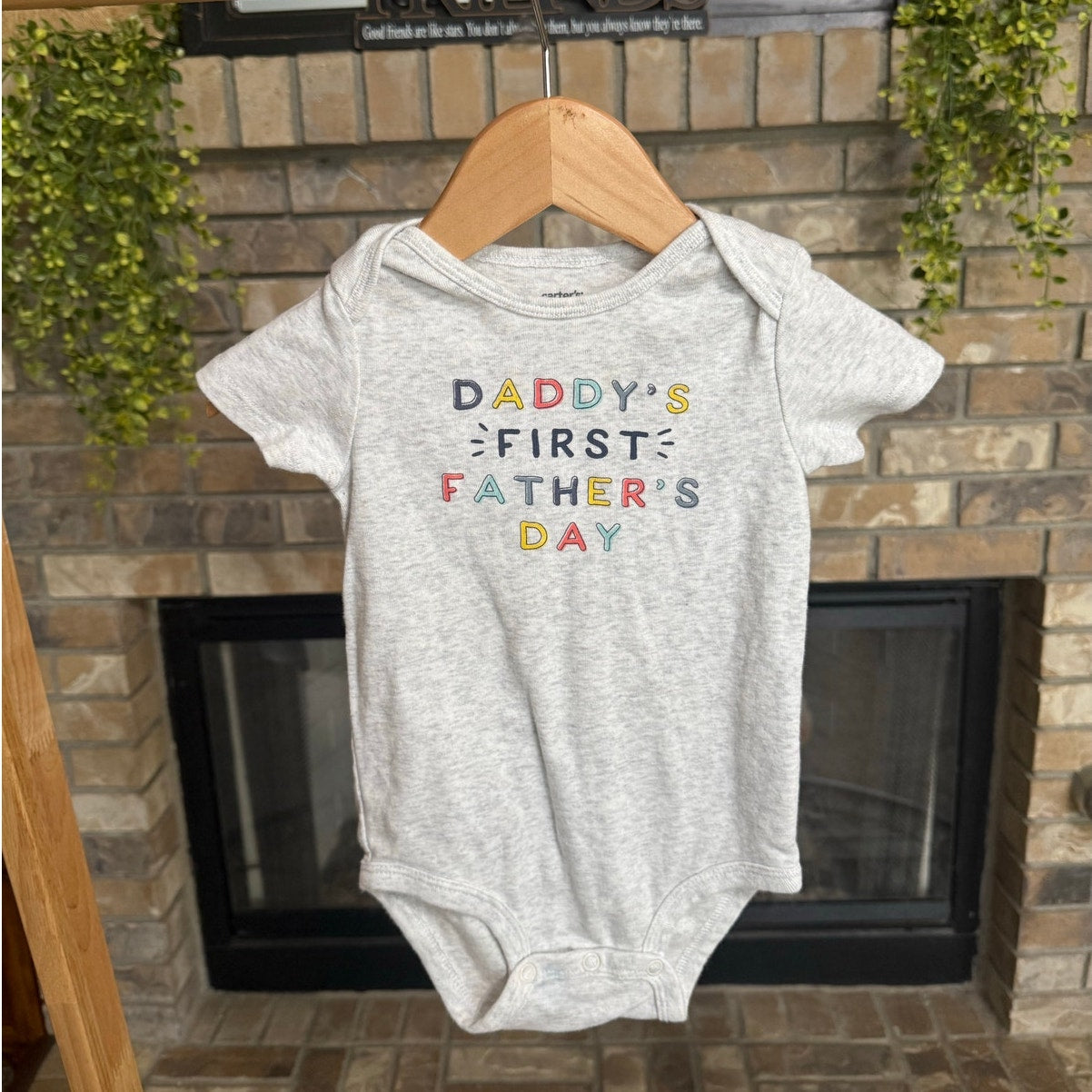 Carter's Daddy's First Father's Day Bodysuit 12M EUC