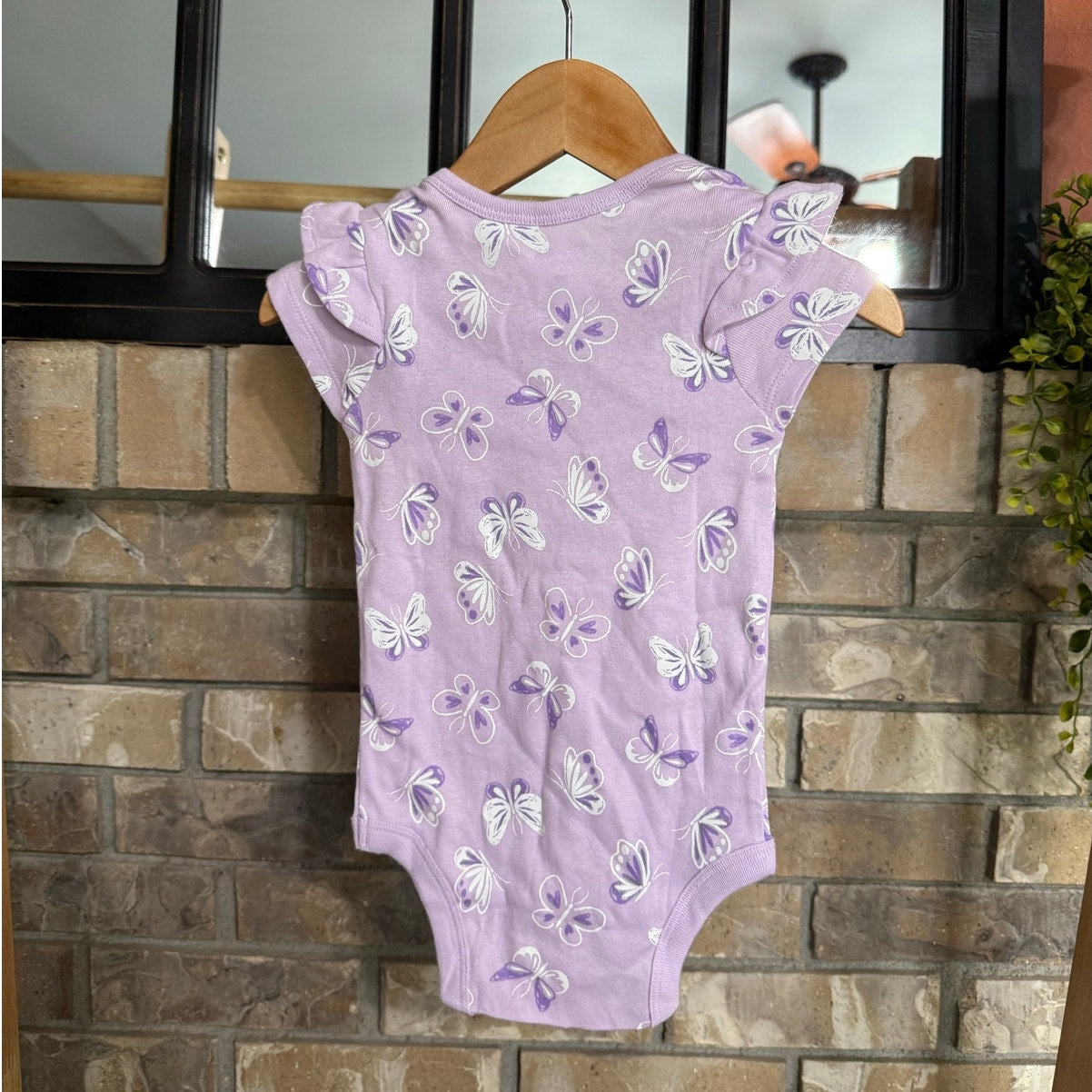 Member's Mark Purple Butterfly Bodysuit 6-9 M